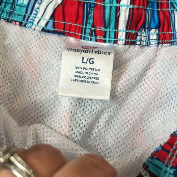 Vineyard Vines Men’s Chappy Printed Americas Cup Racing Yacht Swim Trunks Size L - Picture 4 of 5